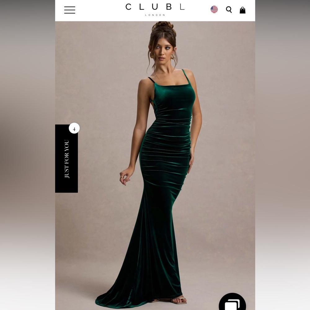 Club L London Velvet Maxi Dress